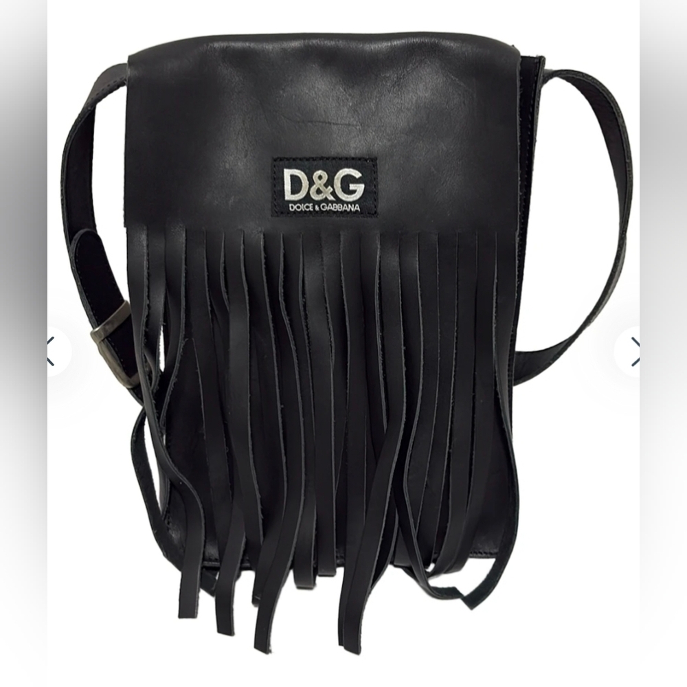 Dolce & Gabbana Bag D&G Black Leather Fringe Crossbody Bag 😍